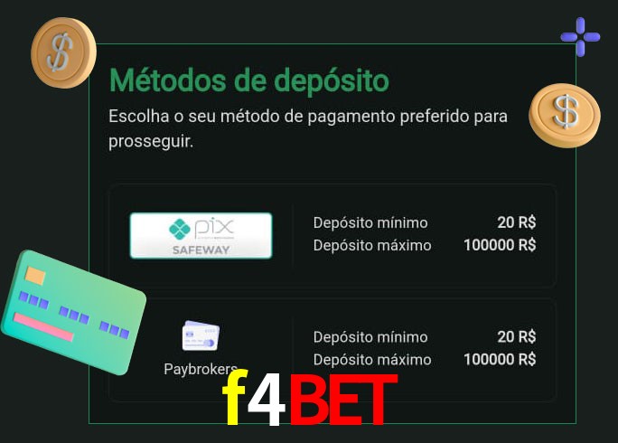 O cassino f4bet oferece uma grande variedade de métodos de pagamento